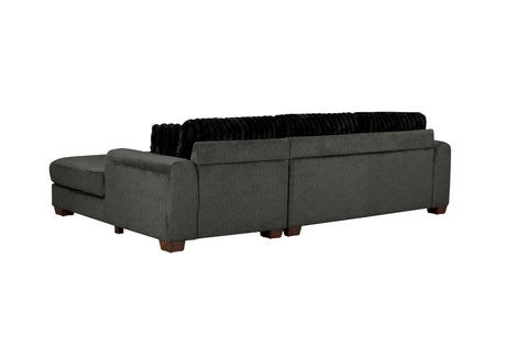 Modern Reversible Sectional Corner-blocked Frame Reversible Cushions Throw Pillows 100% Foam Livingroom Furniture - sold by Home Elegance USA