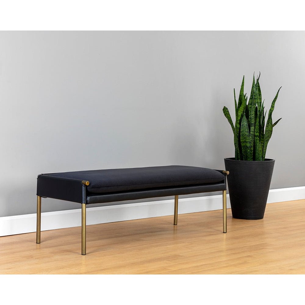 Bellevue Bench - Abbington Black / Bravo Black | Sunpan - SUNPAN - 106186 - Home Elegance USA - 4