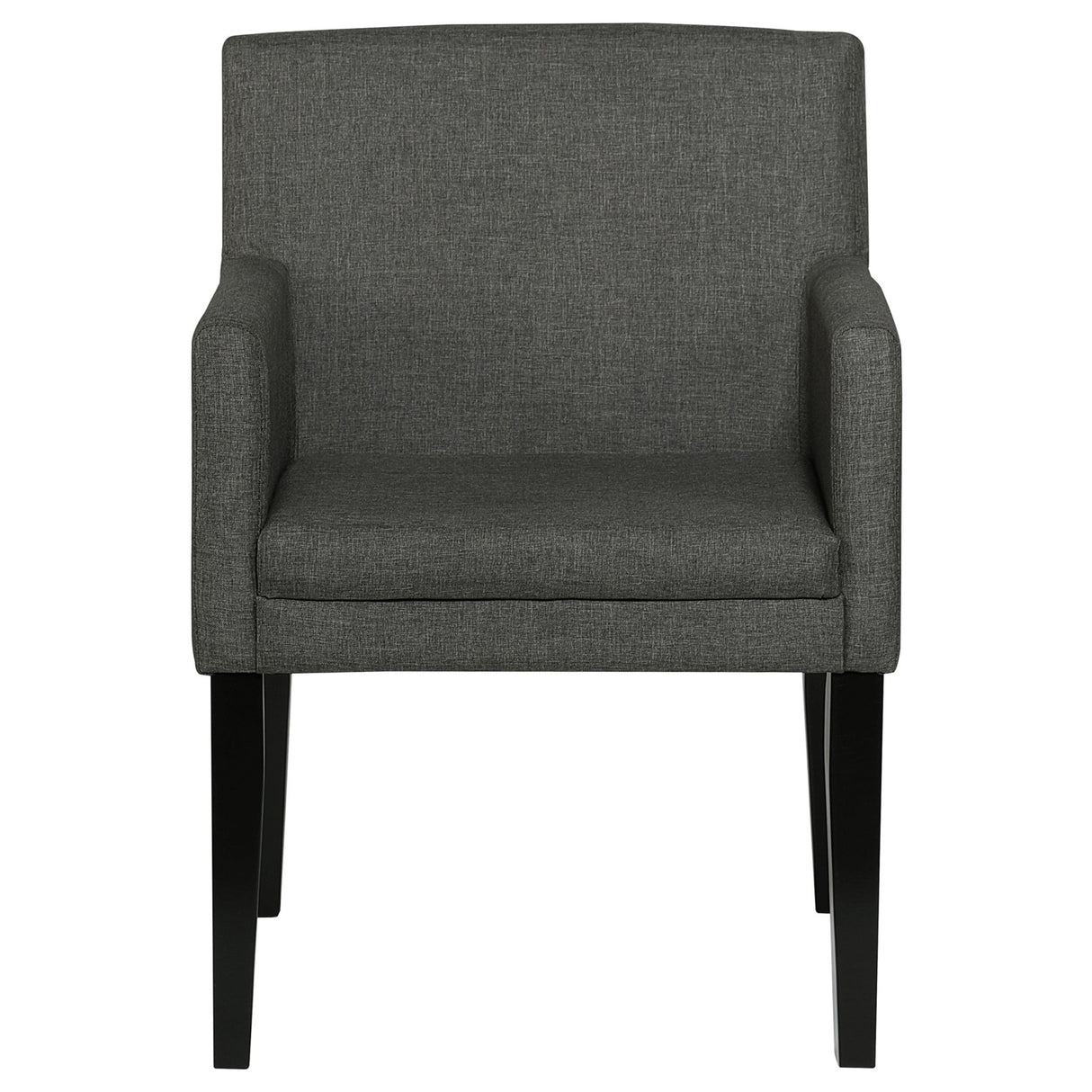 Catherine Upholstered Dining Arm Chair Charcoal Grey and Black (Set of 2) | Coaster - 106252 - Home Elegance USA - 4