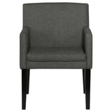 Catherine Upholstered Dining Arm Chair Charcoal Grey and Black (Set of 2) | Coaster - 106252 - Home Elegance USA - 4