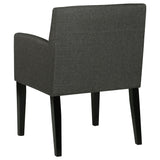 Catherine Upholstered Dining Arm Chair Charcoal Grey and Black (Set of 2) | Coaster - 106252 - Home Elegance USA - 7