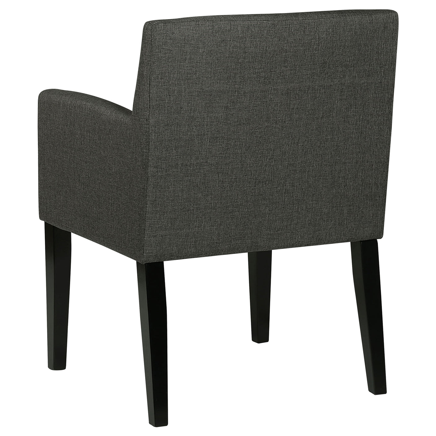 Arm Chair - Catherine Upholstered Dining Arm Chair Charcoal Grey and Black (Set of 2)