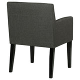 Catherine Upholstered Dining Arm Chair Charcoal Grey and Black (Set of 2) | Coaster - 106252 - Home Elegance USA - 8