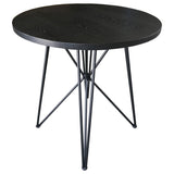 Counter Height Dining Table - Rennes Round Table Black and Gunmetal