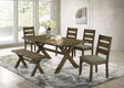 Alston Dining Room Set Knotty Nutmeg and Brown | Coaster | Home Elegance USA