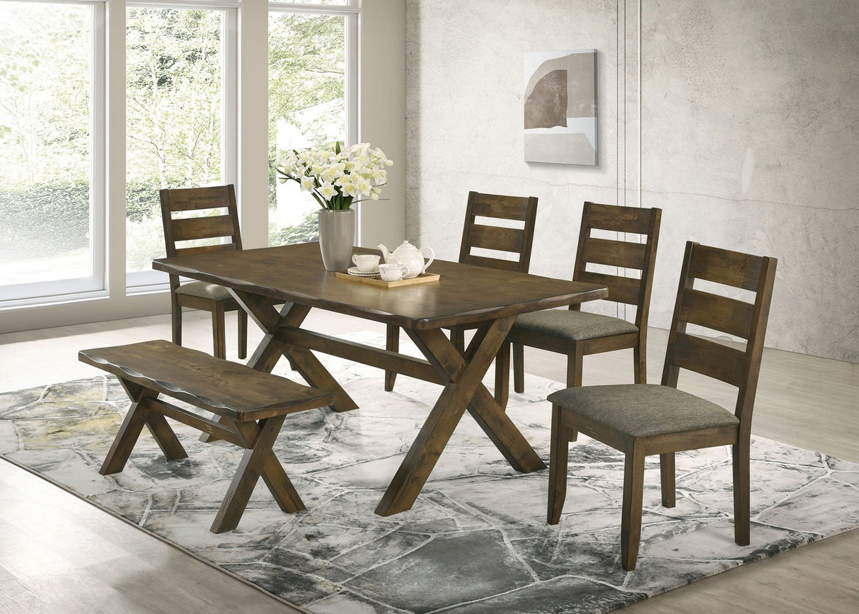 Alston Dining Room Set Knotty Nutmeg and Brown | Coaster | Home Elegance USA