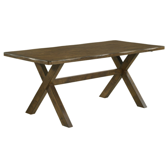 Alston X - shaped Dining Table Knotty Nutmeg | Coaster | Home Elegance USA