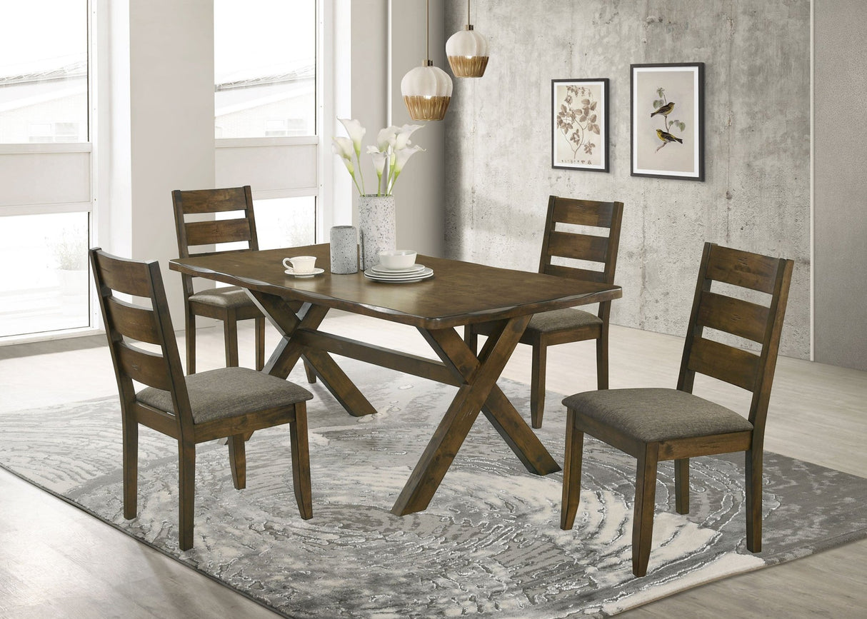 Alston X - shaped Dining Table Knotty Nutmeg | Coaster - 106381 - Home Elegance USA - 9