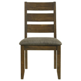 Alston Ladder Back Dining Side Chairs Knotty Nutmeg and Brown (Set of 2) | Coaster | Home Elegance USA