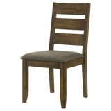 Alston Ladder Back Dining Side Chairs Knotty Nutmeg and Brown (Set of 2) | Coaster | Home Elegance USA