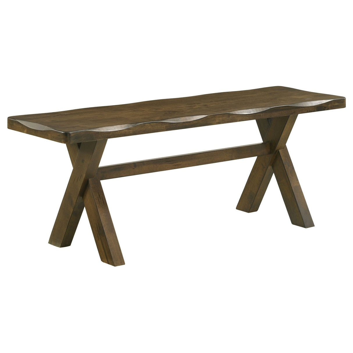 Alston X - shaped Dining Bench Knotty Nutmeg | Coaster | Home Elegance USA