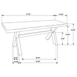 Alston X - shaped Dining Bench Knotty Nutmeg | Coaster | Home Elegance USA