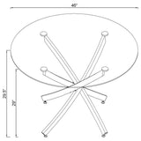 Beckham 5 - piece Round Dining Set Chrome and White - 106440 - S5 - image - 5