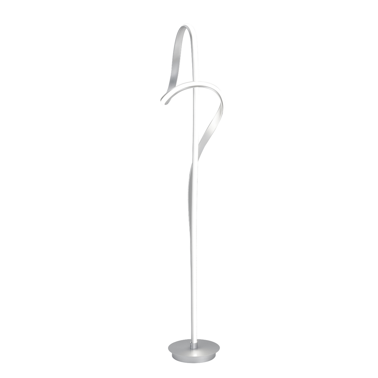Budapest Dimmable LED 63" Tall Floor Lamp // Silver  | Finesse -  Home Elegance USA