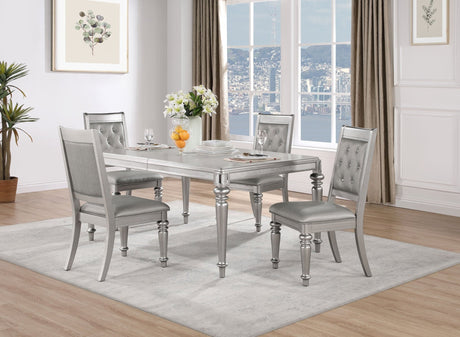 Bling Game Dining Room Set Metallic Platinum - 106471 - S5 - image - 1