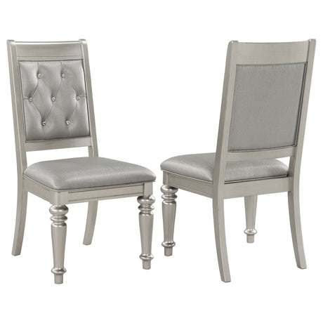 Bling Game Open Back Side Chairs Metallic (Set of 2) | Coaster | Home Elegance USA