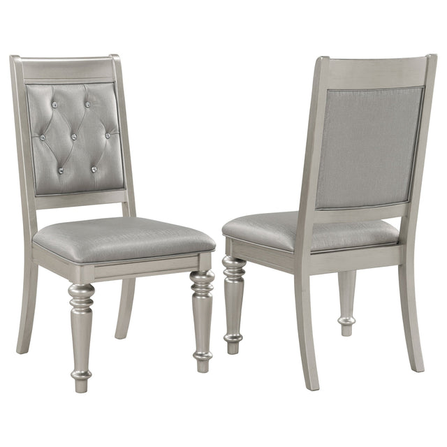 Bling Game Open Back Side Chairs Metallic (Set of 2) | Coaster | Home Elegance USA