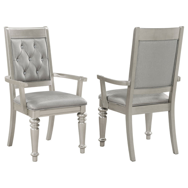 Bling Game Open Back Arm Chairs Metallic (Set of 2) | Coaster - 106473 - Home Elegance USA - 1