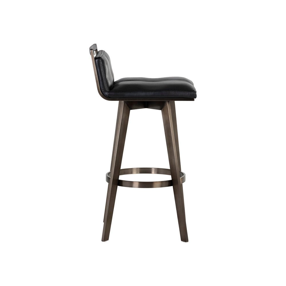 Arizona Swivel Barstool - Castillo Black | Sunpan | Home Elegance USA