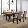 Spring Creek 5 - piece Dining Room Set Natural Walnut and Taupe | Coaster | Home Elegance USA
