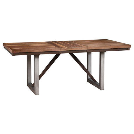 Dining Table - Spring Creek Dining Table with Extension Leaf Natural Walnut