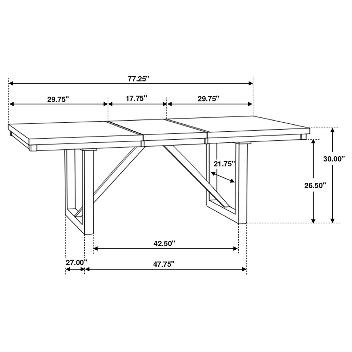 Dining Table - Spring Creek Dining Table with Extension Leaf Natural Walnut