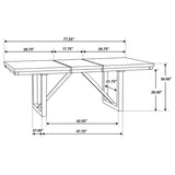 Dining Table - Spring Creek Dining Table with Extension Leaf Natural Walnut