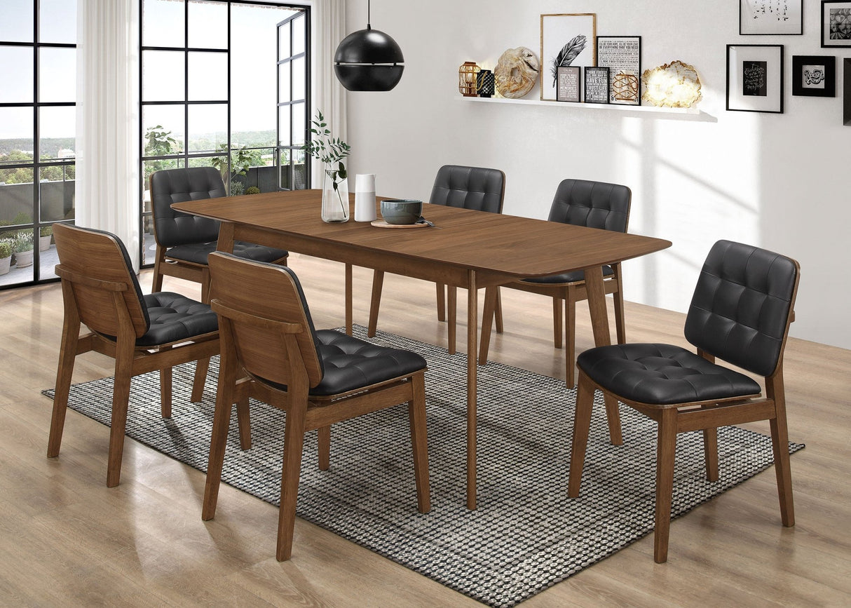 Redbridge Rectangular 7 - piece Dining Set Natural Walnut | Coaster | Home Elegance USA