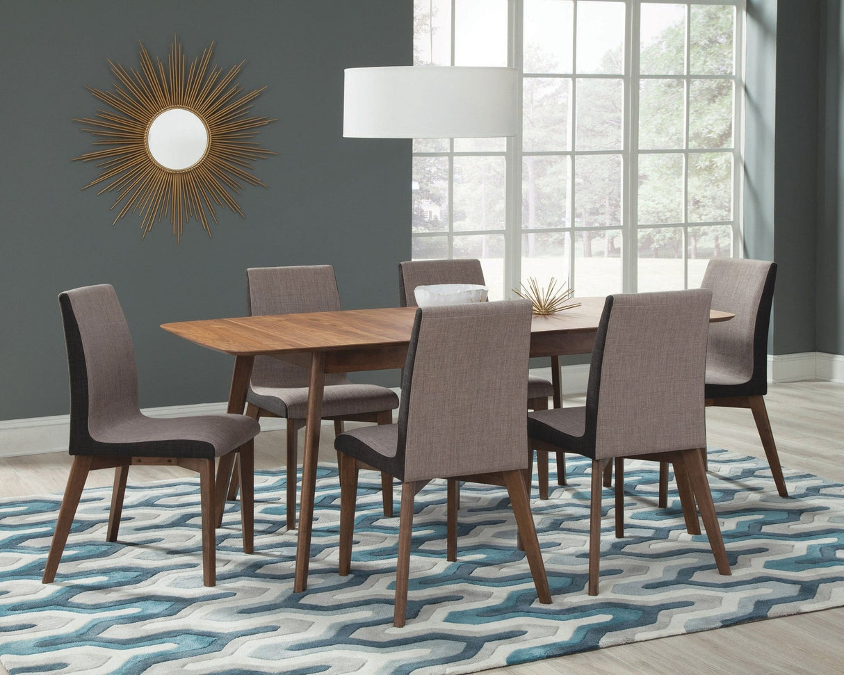 Redbridge 7 - piece Dining Room Set Natural Walnut and Grey | Coaster | Home Elegance USA