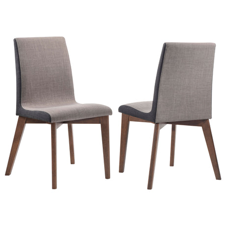 Side Chair - Redbridge Upholstered Side Chairs Grey and Natural Walnut (Set of 2)