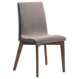 Side Chair - Redbridge Upholstered Side Chairs Grey and Natural Walnut (Set of 2)