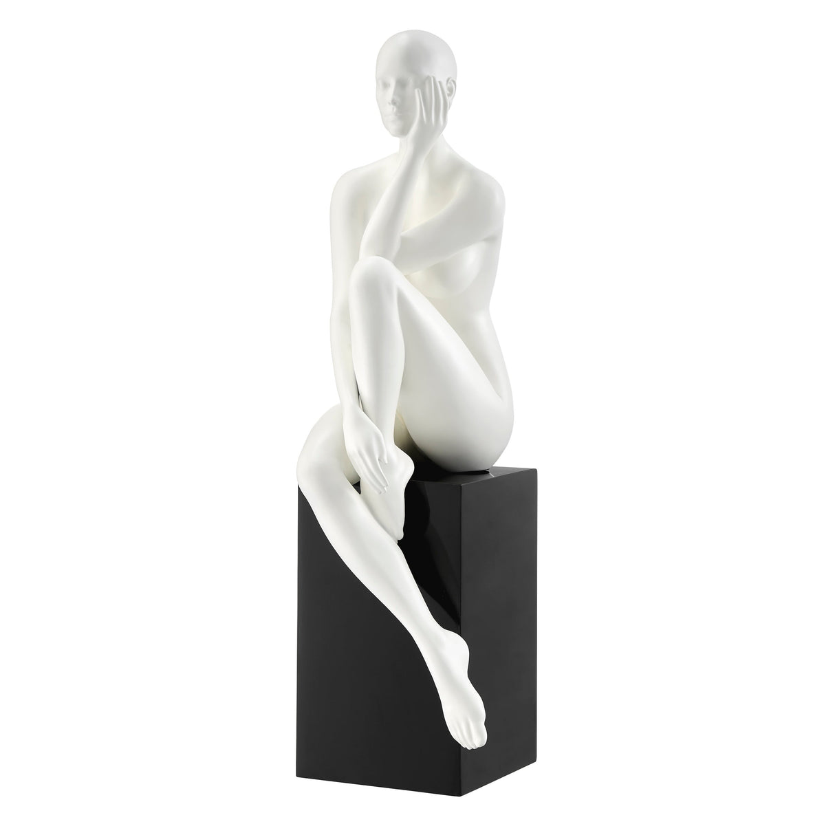 Antoinette Doll Sculpture // Matte White with Black Base  | Finesse