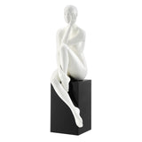 Antoinette Doll Sculpture // Matte White with Black Base  | Finesse