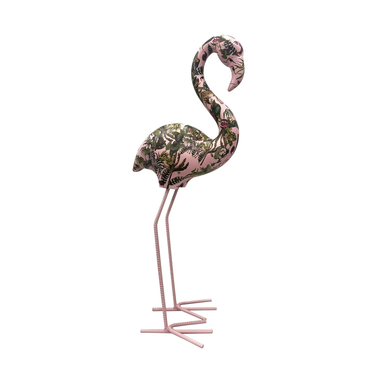 Flamenco Jungle Resin Sculpture // Pink and Green  | Finesse