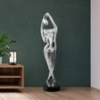 Chrome Woman Sculpture  | Finesse - sold by Home Elegance USA