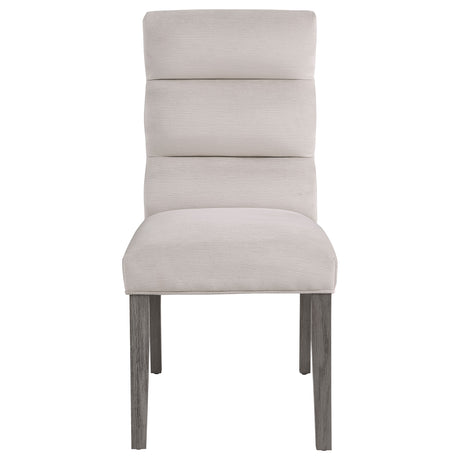 Carla Velvet Upholstered Dining Side Chair Stone (Set of 2) - Home Elegance USA