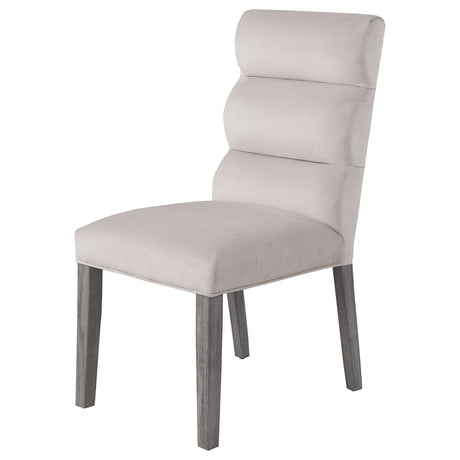 Carla Velvet Upholstered Dining Side Chair Stone (Set of 2) - Home Elegance USA