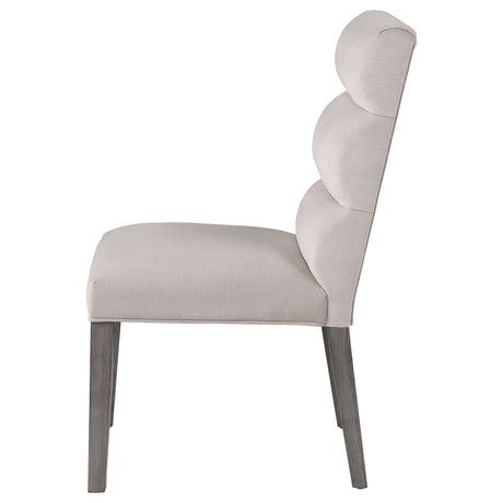 Carla Velvet Upholstered Dining Side Chair Stone (Set of 2) - Home Elegance USA