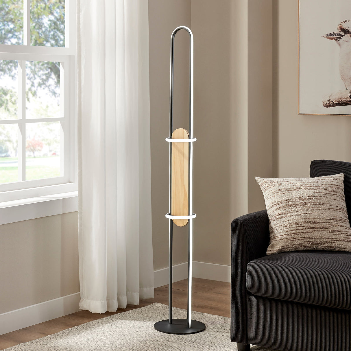 Floor Lamp Iron & Wood  | Finesse - Home Elegance USA