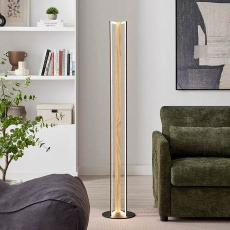 Floor Lamp Iron & Wood  | Finesse - Home Elegance USA