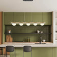 Chandelier 5 Lights Satin Black & Wood  | Finesse - sold by Home Elegance USA