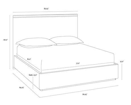 Altman Faux Leather Bed – King Size | SUNPAN
