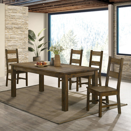 Coleman 5 - piece Rectangular Dining Set Rustic Golden Brown - 107041 - S5 - image - 1