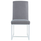 Side Chair - Mackinnon Upholstered Side Chairs Grey and Chrome (Set of 2)