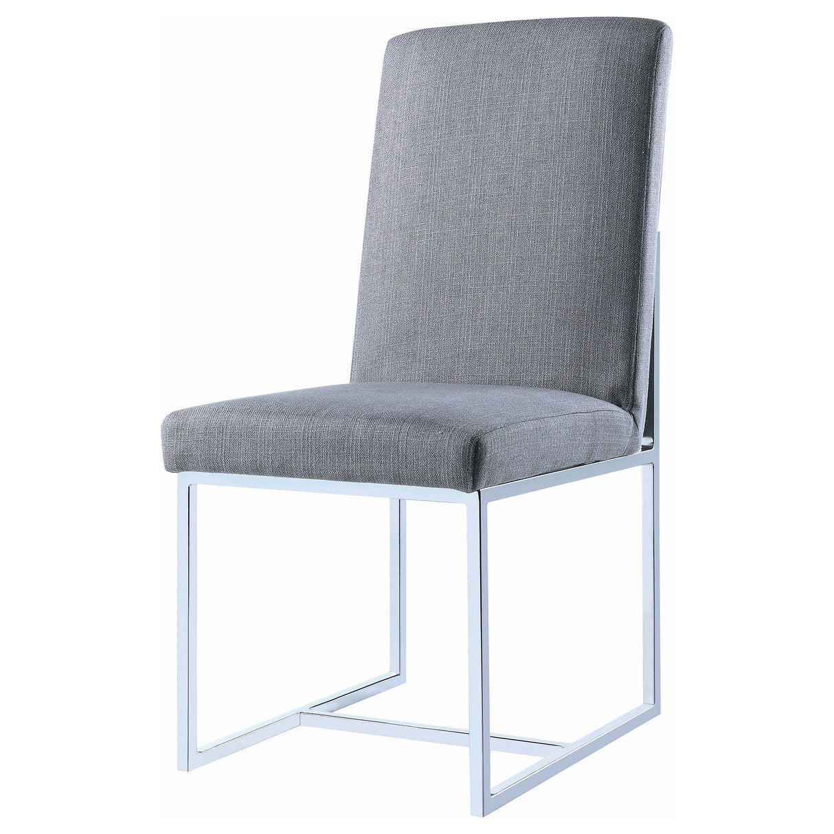 Side Chair - Mackinnon Upholstered Side Chairs Grey and Chrome (Set of 2)