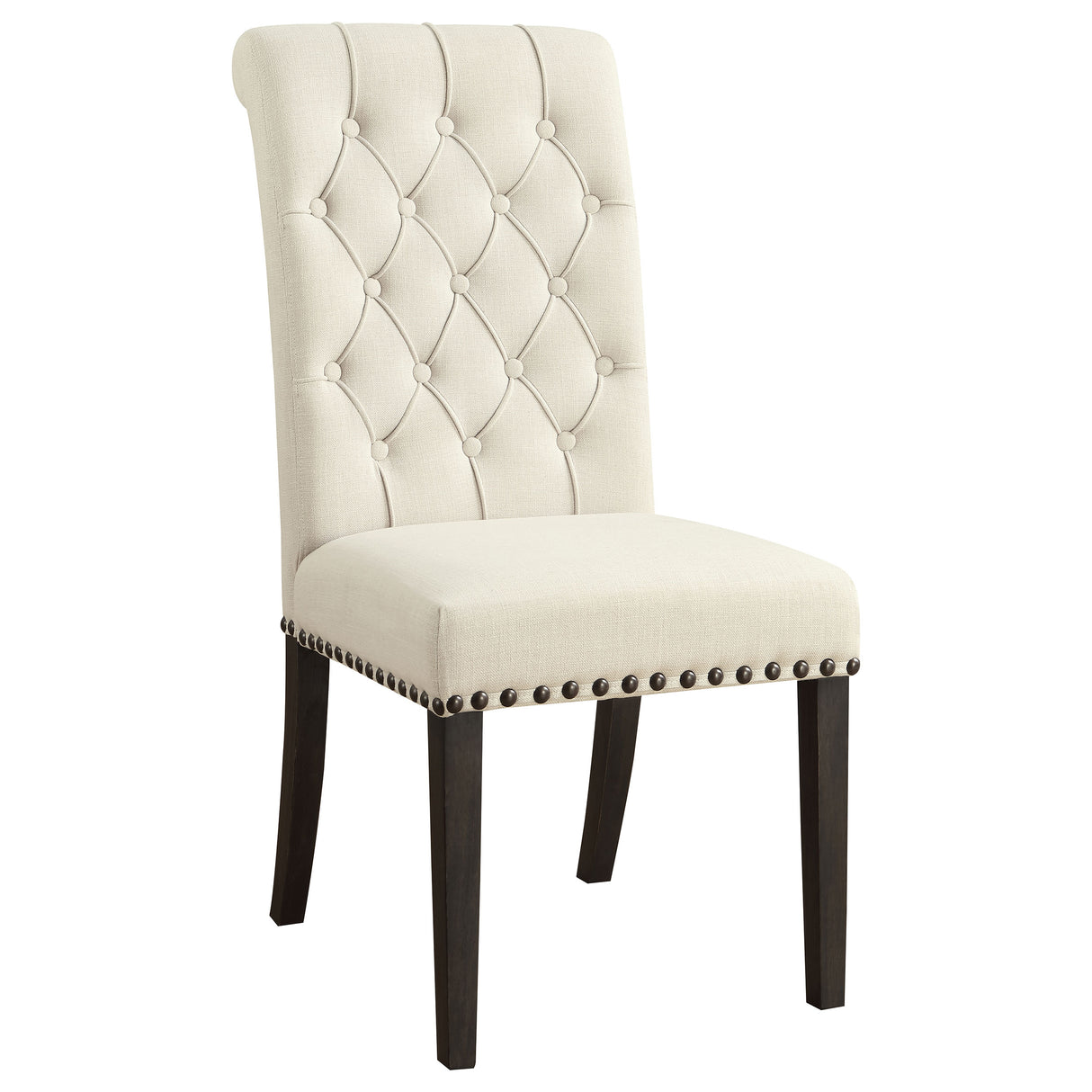 Alana Fabric Upholstered Dining Side Chair Beige (Set of 2) - Home Elegance USA