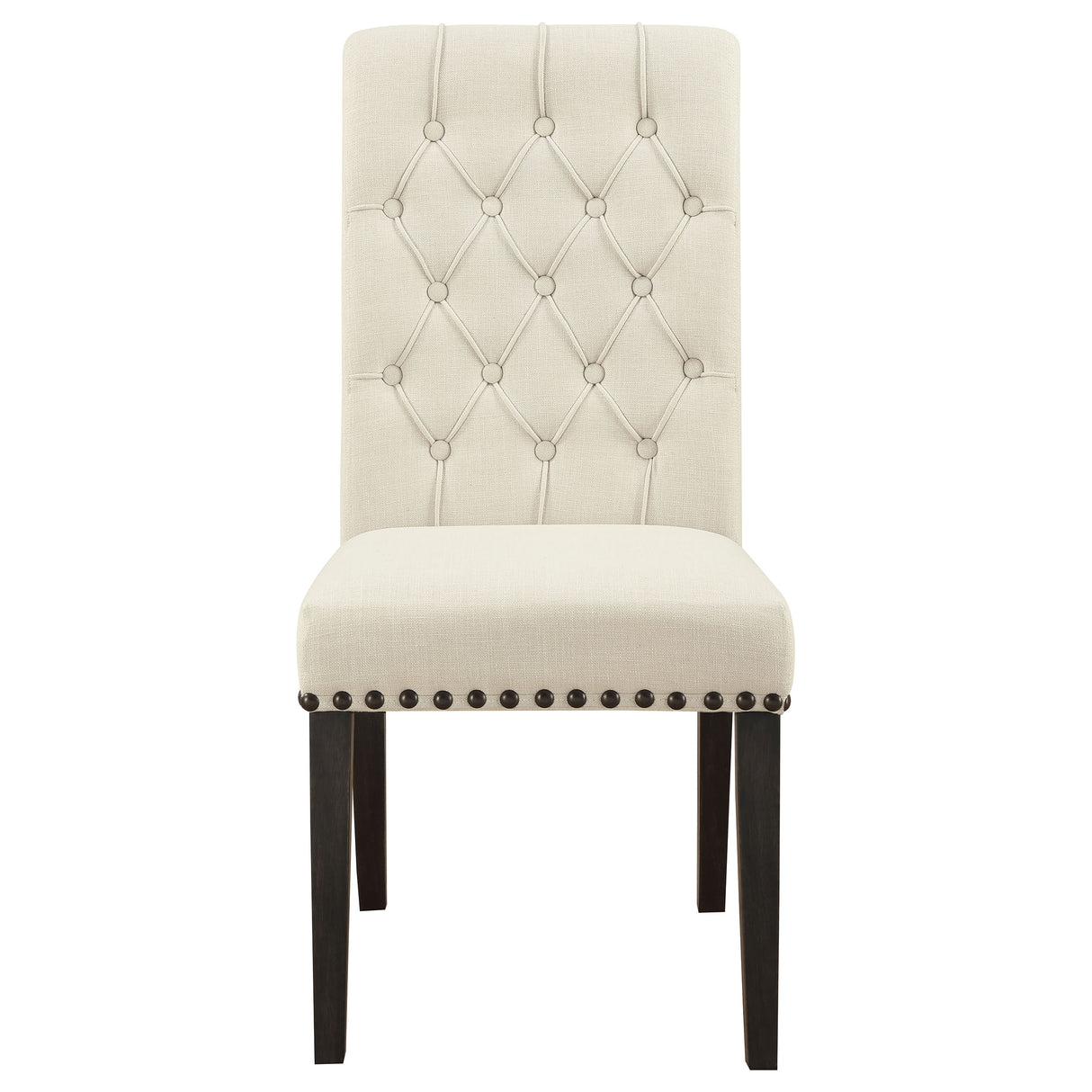 Alana Fabric Upholstered Dining Side Chair Beige (Set of 2) - Home Elegance USA
