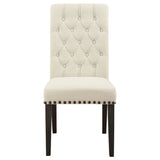 Alana Fabric Upholstered Dining Side Chair Beige (Set of 2) - Home Elegance USA