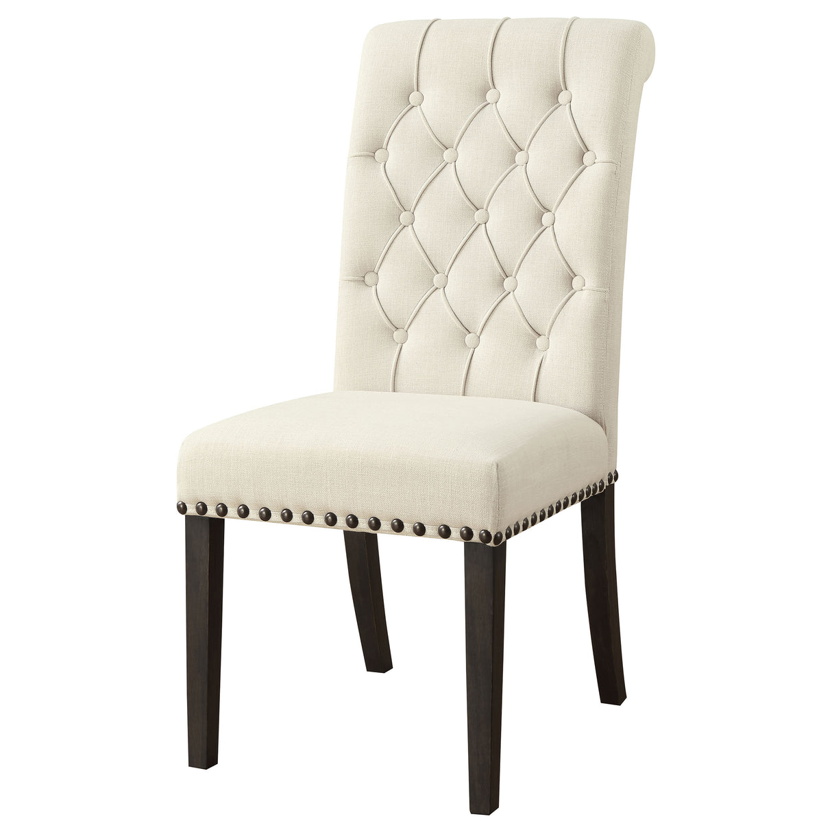 Alana Fabric Upholstered Dining Side Chair Beige (Set of 2) - Home Elegance USA