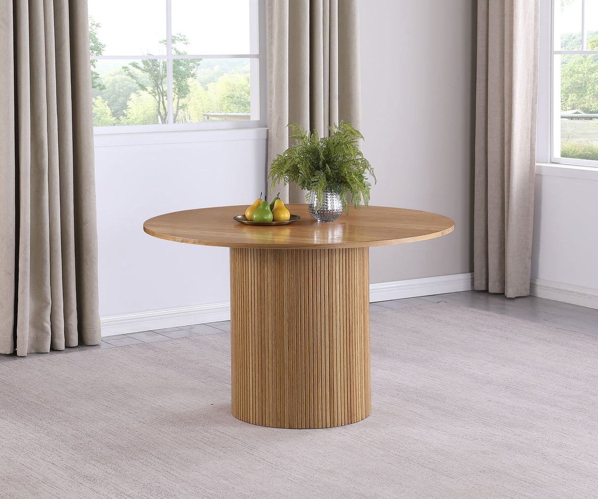 Bradbury Round 48-inch Wood Top Dining Table Natural - Home Elegance USA